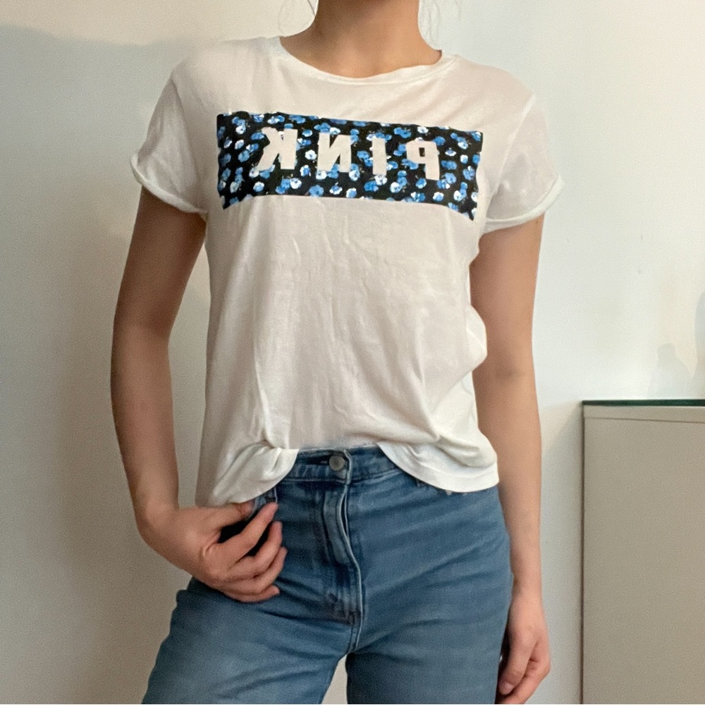 PINK SHORT SLEEVE GRAPHIC TSHIRT
